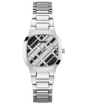 Guess Clash Roloi Batarias me Asimi Metalliko Brasele GW0600L1