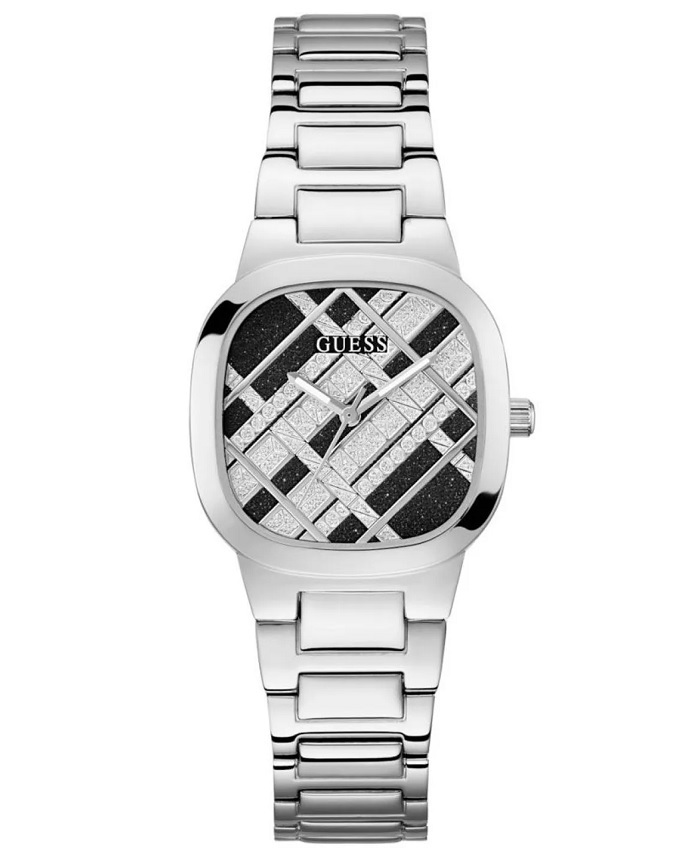 Guess Clash Roloi Batarias me Asimi Metalliko Brasele GW0600L1