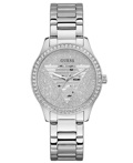 Guess Lady Idol Roloi Batarias me Asimi Metalliko Brasele GW0605L1