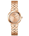 Guess Rumour Roloi Batarias me Roz Xruso Metalliko Brasele GW0613L3