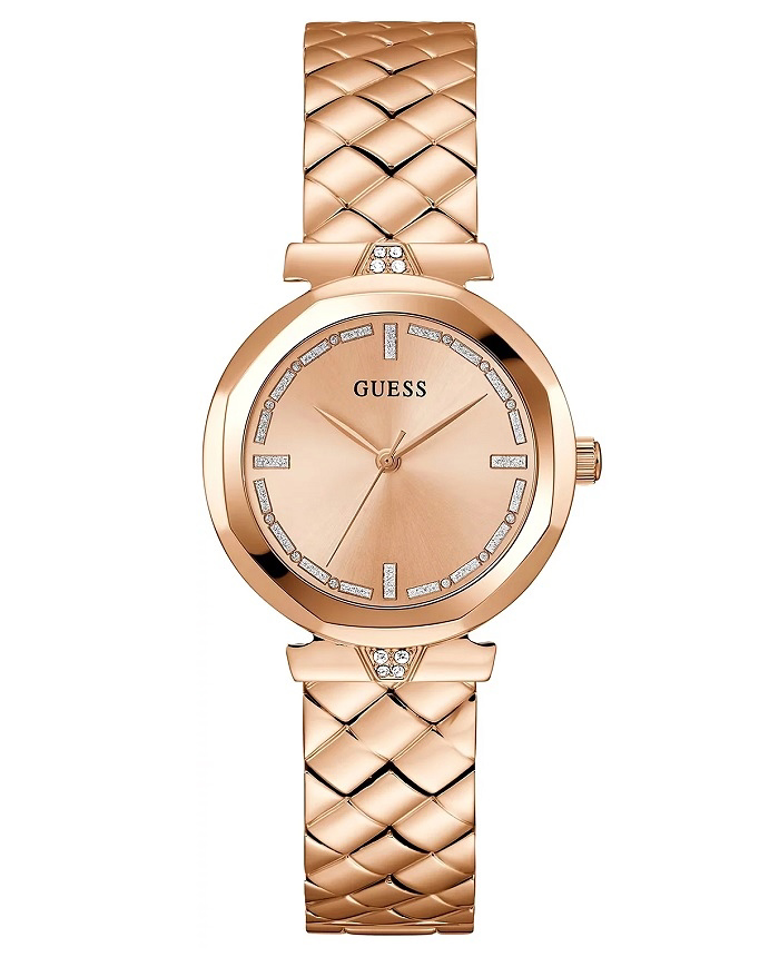Guess Rumour Roloi Batarias me Roz Xruso Metalliko Brasele GW0613L3