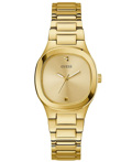 Guess Eve Diamond Roloi Batarias me Xruso Metalliko Brasele GW0615L2