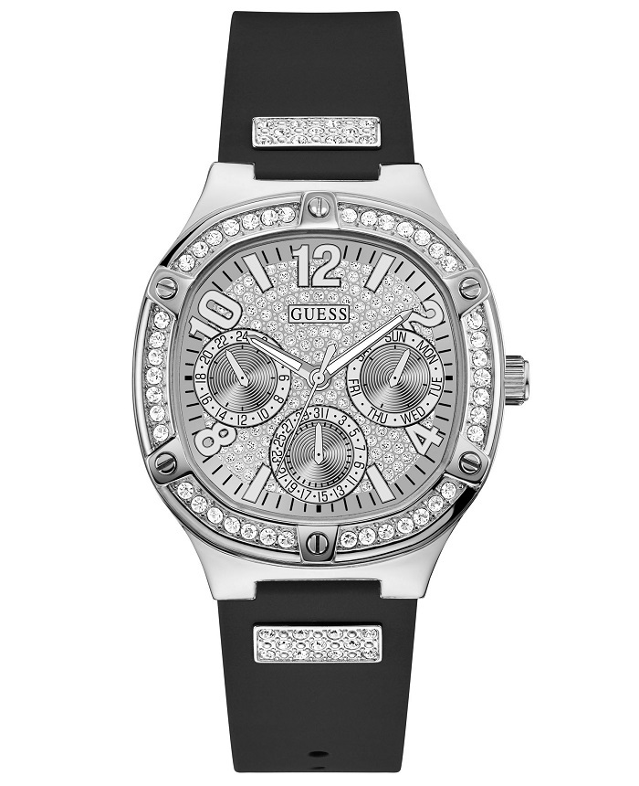 Guess Duchess Roloi Batarias me Mavro Kaoutsouk Louraki GW0619L1