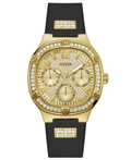 Guess Duchess Roloi Batarias me Mavro Kaoutsouk Louraki GW0619L2