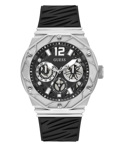 Guess Rival Roloi Batarias me Mavro Kaoutsouk Louraki GW0634G1