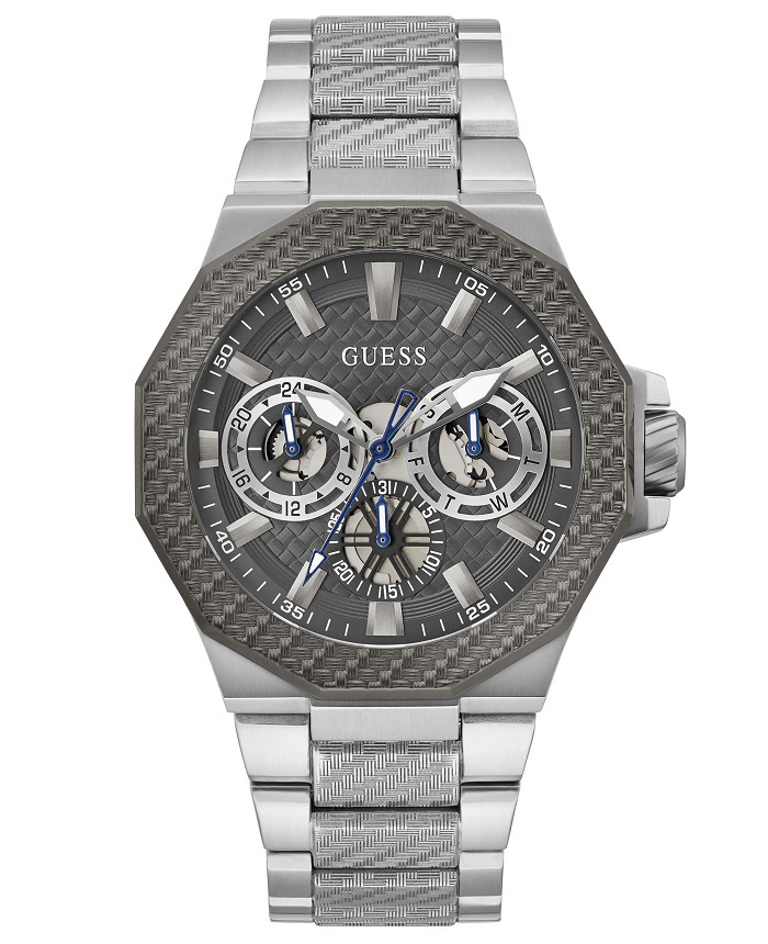 Guess Indy Roloi Batarias me Asimi Metalliko Brasele GW0636G1