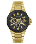 Guess Indy Roloi Batarias me Xruso Metalliko Brasele GW0636G2