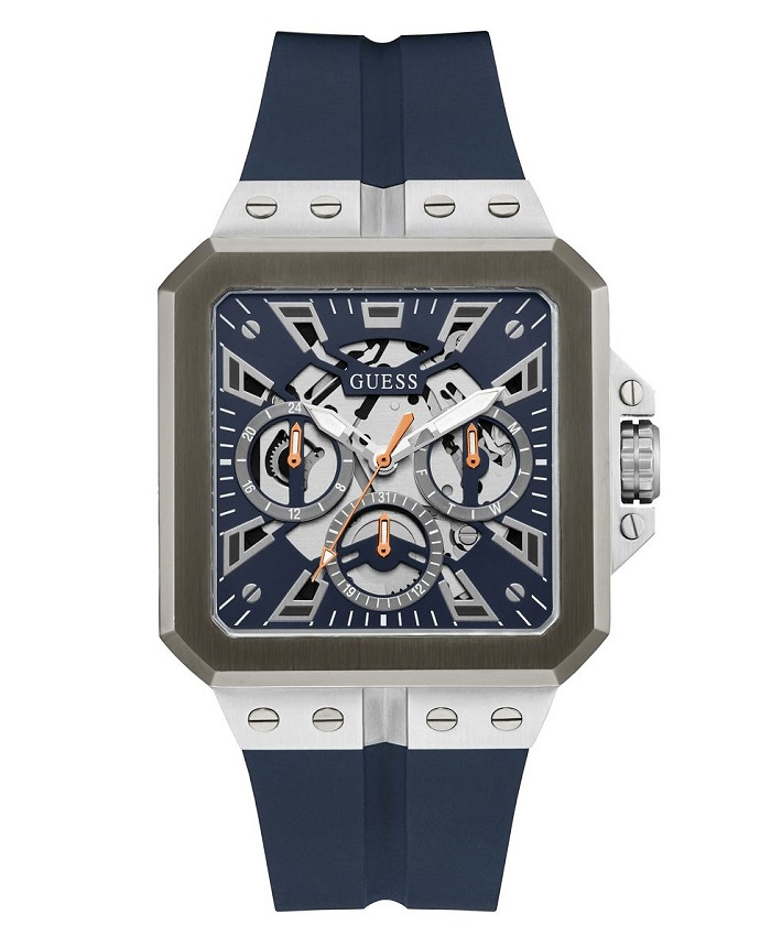 Guess Leo Roloi Batarias me Ble Kaoutsouk Louraki GW0637G1