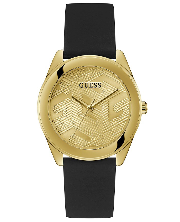 Guess Cubed Roloi Batarias me Mavro Metalliko Brasele GW0665L1