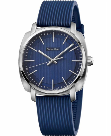Calvin Klein Highline Ρολόι Μπαταρίας με Μπλε Καουτσούκ Λουράκι K5M311ZN