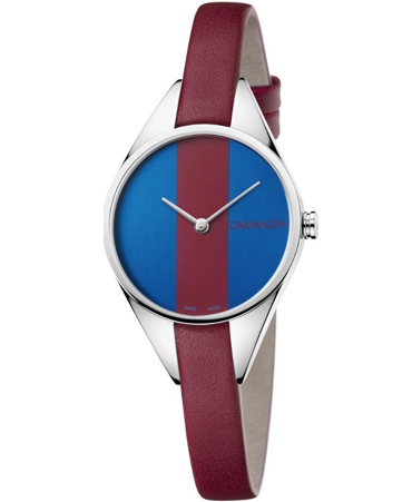 Calvin Klein Rebel Ρολόι Μπαταρίας με Κόκκινο Δερμάτινο Λουράκι K8P231UN