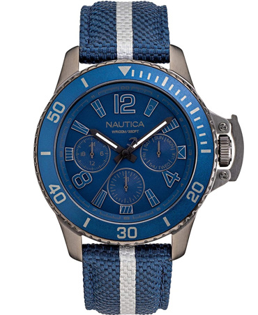 Nautica Ρολόι Μπαταρίας με Μπλε Υφασμάτινο Λουράκι NAPBSF919