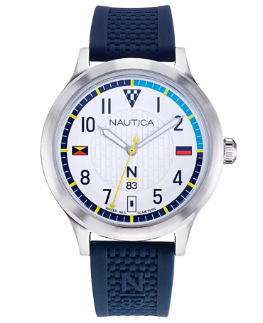 Nautica N83 Crissy Field Ρολόι Μπαταρίας με Μπλε Καουτσούκ Λουράκι NAPCFS903