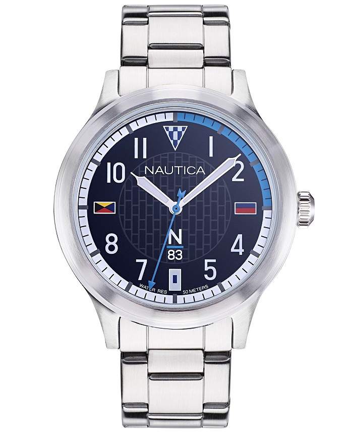 Nautica N83 Crissy Field Roloi Batarias me Asimi Metalliko Brasele NAPCFS907