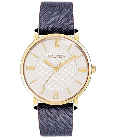Nautica Coral Gables Ρολόι Μπαταρίας με Μπλε Δερμάτινο Λουράκι NAPCGP903