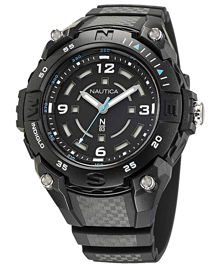 Nautica N83 Colorado Bay Roloi Batarias me Mavro Kaoutsouk Louraki NAPCNF001