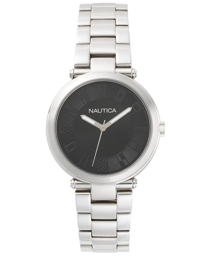 Nautica Flagstaff Roloi Batarias me Asimi Metalliko Brasele NAPFLS005