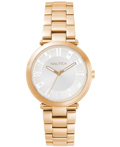 Nautica Flagstaff Roloi Batarias me Roz Xruso Metalliko Brasele NAPFLS006
