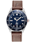 Nautica Hillcrest Roloi Batarias me Kafe Dermatino Louraki NAPHCP902
