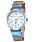 Nautica N83 Wakeland Roloi Batarias me Poluxromo Dermatino Louraki NAPWLS904