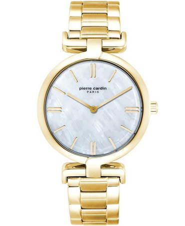 Pierre Cardin Ρολόι Μπαταρίας με Χρυσό Μεταλλικό Μπρασελέ PC902702F104