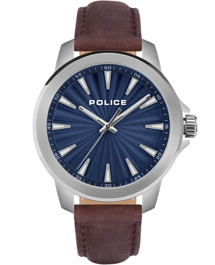 Police Roloi Batarias me Kafe Dermatino Louraki PEWJA2207803