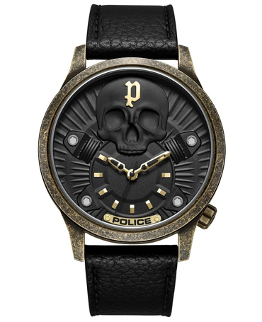 Police Jet Ρολόι Μπαταρίας με Μαύρο Δερμάτινο Λουράκι PEWJA2227702