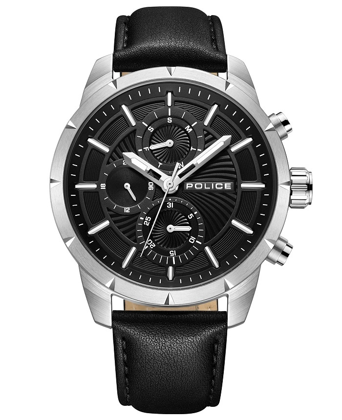 Police Neist Roloi Xronogafos Batarias me Mavro Dermatino Louraki PEWJF2227101