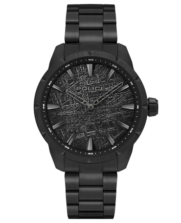 Police Pendry Ρολόι Μπαταρίας με Μαύρο Μεταλλικό Μπρασελέ PEWJG2202903