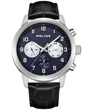 Police Raho Ρολόι Μπαταρίας με Μαύρο Δερμάτινο Λουράκι PEWJK2228202
