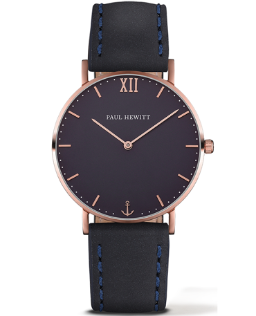 Paul Hewitt Sailor Line Ρολόι Μπαταρίας με Μαύρο Δερμάτινο Λουράκι PH-6455166L