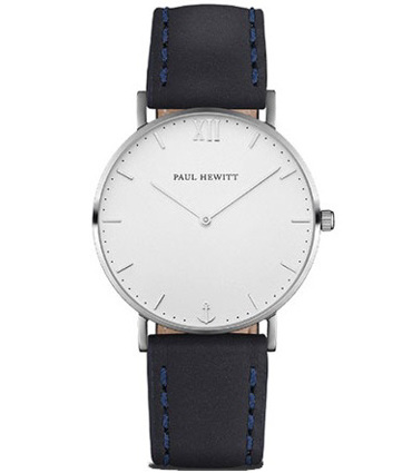 Paul Hewitt Sailor Line Ρολόι Μπαταρίας με Μαύρο Δερμάτινο Λουράκι PH-6455224K