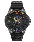 Philipp Plein The Skull Roloi Batarias me Mavro Kaoutsouk Louraki PWAAA0621