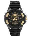 Philipp Plein The Skull Roloi Batarias me Mavro Kaoutsouk Louraki PWAAA1321