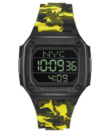 Philipp Plein Hyper Shock Ψηφιακό Ρολόι Μπαταρίας με Πολύχρωμο Καουτσούκ Λουράκι PWHAA1722