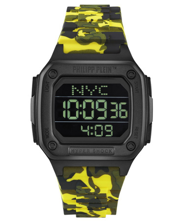 Philipp Plein Hyper Shock Ψηφιακό Ρολόι Μπαταρίας με Πολύχρωμο Καουτσούκ Λουράκι PWHAA1722