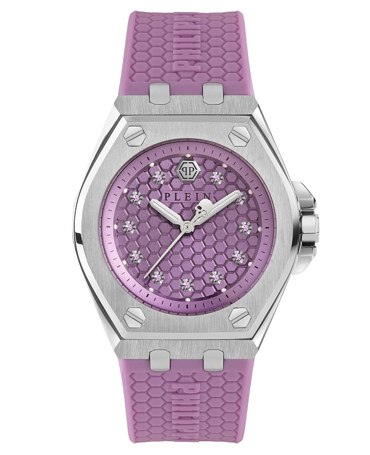 Philipp Plein Extreme Lady Ρολόι Μπαταρίας με Μωβ Καουτσούκ Λουράκι PWJAA0222