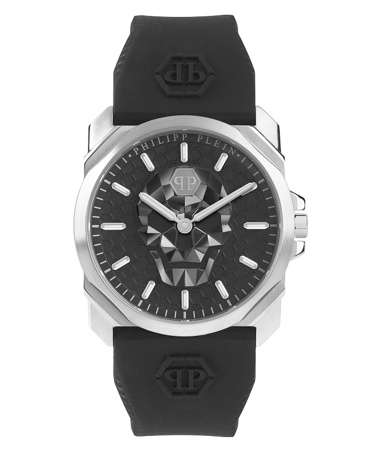 Philipp Plein The Skull King Ρολόι Μπαταρίας με Μαύρο Καουτσούκ Λουράκι PWLAA0122
