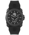 Philipp Plein The Skull King Roloi Batarias me Mavro Kaoutsouk Louraki PWLAA0422