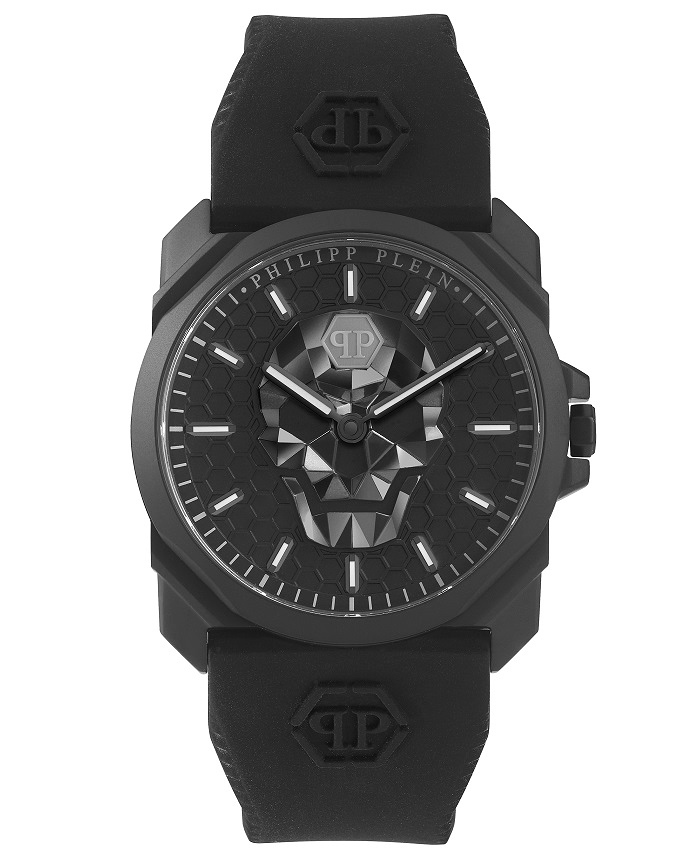 Philipp Plein The Skull King Roloi Batarias me Mavro Kaoutsouk Louraki PWLAA0422