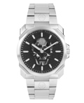 Philipp Plein The Skull King Roloi Batarias me Asimi Metalliko Brasele PWLAA0622