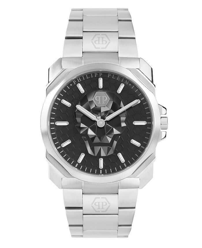 Philipp Plein The Skull King Roloi Batarias me Asimi Metalliko Brasele PWLAA0622