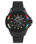 Philipp Plein The Skull Genderless Roloi Batarias me Mavro Metalliko Brasele PWNAA0522