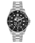 Philipp Plein The $kull Diver Roloi Batarias me Asimi Metalliko Brasele PWOAA0522