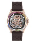 Philipp Plein High-Conic Roloi Aftomato me Kafe Kaoutsouk Louraki  PWRAA0623