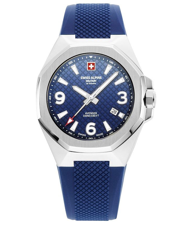 Swiss Alpine Military by Grovana Roloi Batarias me Ble Kaoutsouk Louraki SAM7005.1835
