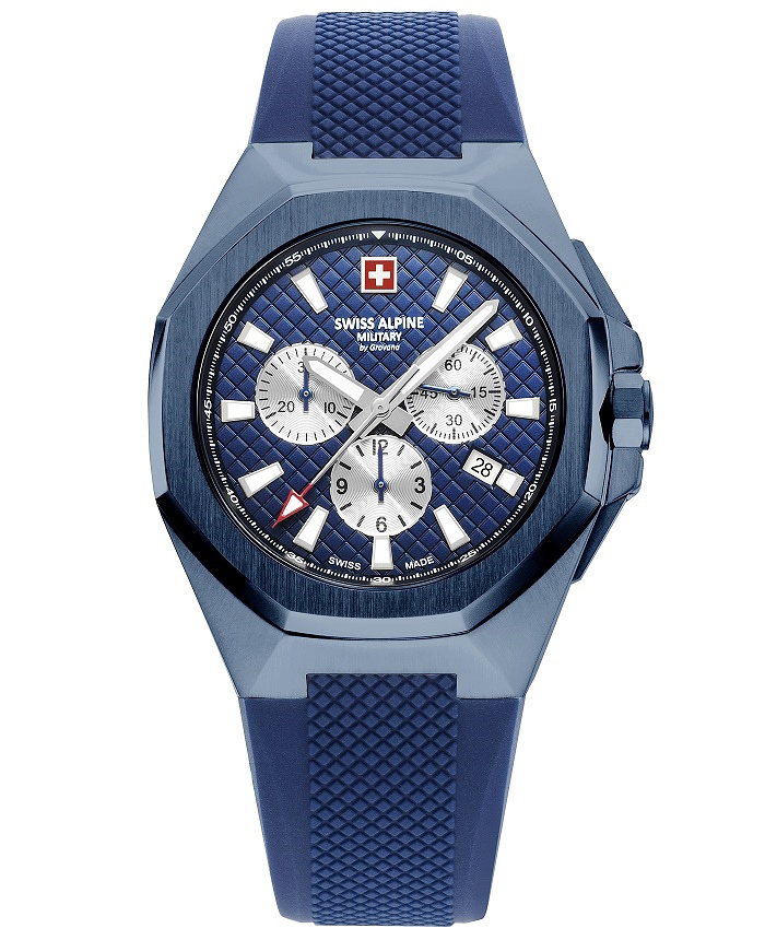 Swiss Alpine Military by Grovana Roloi Batarias me Ble Kaoutsouk Louraki SAM7005.9895