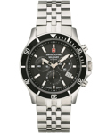Swiss Alpine Military by Grovana Roloi Xronogafos Batarias me Asimi Metalliko Brasele SAM7022.9137