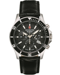 Swiss Alpine Military by Grovana Roloi Xronogafos Batarias me Mavro Dermatino Louraki SAM7022.9537