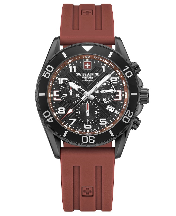 Swiss Alpine Military by Grovana Roloi Xronogafos Batarias me Bornto Kaoutsouk Louraki SAM7029.9876